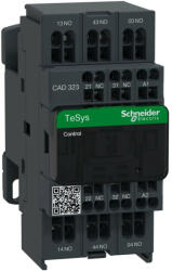 Schneider Electric CAD323P7, Segédkontaktor 10A, 230V AC 50/60 Hz vezerlés, 3 Záró + 2 Nyitó érintkező, rugós csatlakozás (Segédkapcsoló CAD323P7) (CAD323P7)