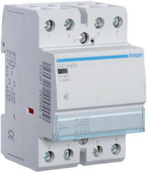 Hager Csendes moduláris kontaktor 40A, 4 Záró érintkező, 24V AC/DC 50 Hz (Hager ESD440S) (ESD440S)