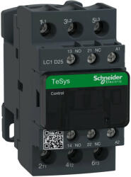 Schneider Electric, TeSys D, LC1D25FE7, Mágneskapcsoló, 11kW/25A (400V, AC3), 115V AC 50/60 Hz vezerlés, 1Z+1Ny, csavaros csatlakozás, TeSys D (Schneider LC1D25FE7) (LC1D25FE7)