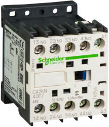 Schneider Electric CA2KN40E7, Segédkontaktor 10A, 48V AC 50/60 Hz vezerlés, 4 Záró érintkező, csavaros csatlakozás (Segédkapcsoló CA2KN40E7) (CA2KN40E7)