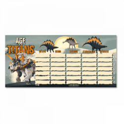 Ars Una Age of the Titans, dinoszaurusz órarend, 23x11 cm, kétoldalas (ARS-50492619) - officetrade