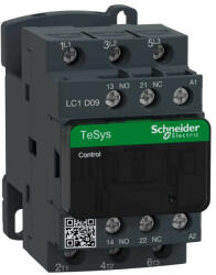 Schneider Electric, TeSys D, LC1D09M7, Mágneskapcsoló, 4kW/9A (400V, AC3), 220V AC 50/60 Hz vezerlés, 1Z+1Ny, csavaros csatlakozás, TeSys D (Schneider LC1D09M7) (LC1D09M7)