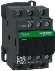 Schneider Electric, TeSys D, LC1D09FE7, Mágneskapcsoló, 4kW/9A (400V, AC3), 115V AC 50/60 Hz vezerlés, 1Z+1Ny, csavaros csatlakozás, TeSys D (Schneider LC1D09FE7) (LC1D09FE7)