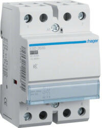  Hager ESD263S, Csendes moduláris kontaktor 63A, 2 Záró érintkező, 24V AC/DC 50 Hz (Hager ESD263S) (ESD263S)
