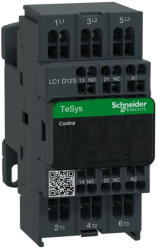 Schneider Electric, TeSys D, LC1D123B7, Mágneskapcsoló, 5, 5kW/12A (400V, AC3), 24V AC 50/60 Hz vezerlés, 1Z+1Ny, rugós csatlakozás, TeSys D (Schneider LC1D123B7) (LC1D123B7)