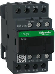  Schneider Electric, TeSys D, LC1DT20E7, Mágneskapcsoló, 20A (400V, AC1), 4 pólus, 4 Záró főérintkező, 48V AC 50/60 Hz vezerlés, csavaros csatlakozás, TeSys D (Schneider LC1DT20E7) (LC1DT20E7)