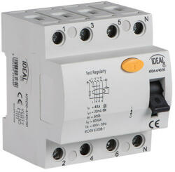 Kanlux IDEAL 23197 KRD6-4/100/30 áram-védőkapcsoló (Fi-relé), AC osztály, 4P, 100A, 30mA (Kanlux 23197) (23197)