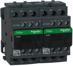 Schneider Electric, Forgásirányváltó magneskapcsoló, 11kW/25A (400V, AC3), 24V AC 50/60 Hz vezerlés, 1Z+1Ny, csavaros csatlakozás, TeSys D (Schneider LC2D25B7) (LC2D25B7)