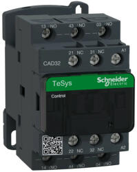 Schneider Electric CAD32R7, Segédkontaktor 10A, 440V AC 50/60 Hz vezerlés, 3 Záró + 2 Nyitó érintkező, csavaros csatlakozás (Segédkapcsoló CAD32R7) (CAD32R7)