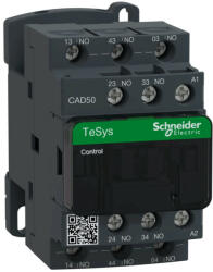 Schneider Electric CAD50M7, Segédkontaktor 10A, 220V AC 50/60 Hz vezerlés, 5 Záró érintkező, csavaros csatlakozás (Segédkapcsoló CAD50M7) (CAD50M7)