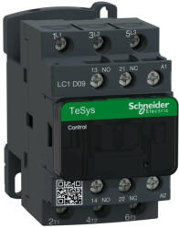  Schneider LC1D09D5, Tesys D mágneskapcsoló, 4kW/9A (400V, AC3), 42V AC 50 Hz vezerlés, 1Z+1Ny, csavaros csatlakozás (LC1D09D5)