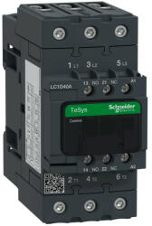  Schneider LC1D40AD5, Tesys D mágneskapcsoló, 18.5kW/40A (400V, AC3), 42V AC 50 Hz vezerlés, 1Z+1Ny, csavaros csatlakozás (LC1D40AD5)