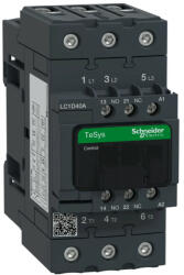 Schneider Electric, TeSys D Everlink, LC1D40AF7, Mágneskapcsoló, 18, 5kW/40A (400V, AC3), 110V AC 50/60 Hz vezerlés, 1Z+1Ny, csavaros csatlakozás, TeSys D Everlink (Schneider LC1D40AF7) (LC1D40AF7)