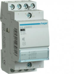 Hager ESL426SDC Csendes mágneskapcsoló 4Ny 25A 12V DC 50 Hz (ESL426SDC)