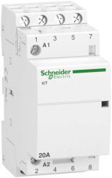 Schneider Electric, Moduláris kontaktor 20A, 4 Záró érintkező, 220-240V AC 50 Hz (Schneider A9C22824) (A9C22824)