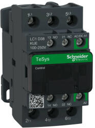 Schneider LC1D38KUE, Tesys D Green mágneskapcsoló, 18.5kW/38A (400V, AC3), 120. . 250V AC/DC vezerlés, 1Z+1Ny, csavaros csatlakozás (LC1D38KUE)