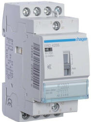  Hager Csendes moduláris kontaktor 25A, kézi kapcsolással, 4 Záró érintkező, 24V AC/DC 50 Hz (Hager ERD425S) (ERD425S)