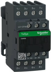  Schneider Electric, TeSys D, LC1DT40F7, Mágneskapcsoló, 40A (400V, AC1), 4 pólus, 4 Záró főérintkező, 110V AC 50/60 Hz vezerlés, csavaros csatlakozás, TeSys D (Schneider LC1DT40F7) (LC1DT40F7)