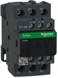 Schneider LC1D32E5, Tesys D mágneskapcsoló, 15kW/32A (400V, AC3), 48V AC 50 Hz vezerlés, 1Z+1Ny, csavaros csatlakozás (LC1D32E5)