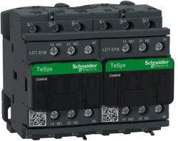  Schneider Electric, Forgásirányváltó magneskapcsoló, 7, 5kW/18A (400V, AC3), 230V AC 50/60 Hz vezerlés, 1Z+1Ny, csavaros csatlakozás, TeSys D (Schneider LC2D18P7) (LC2D18P7)