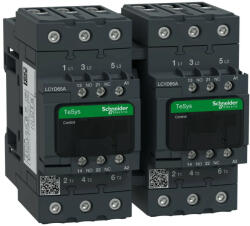  Schneider Electric, Forgásirányváltó magneskapcsoló, 30kW/65A (400V, AC3), 200V AC 50/60 Hz vezerlés, 1Z+1Ny, csavaros csatlakozás, TeSys D Everlink Everlink (Schneider LC2D65AL7) (LC2D65AL7)