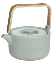 SG Lighting Ceainic din Ceramica cu infuzor metalic si maner Bambus, NATURAL MINT, 800ml