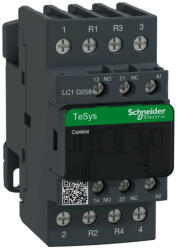  Schneider Electric, TeSys D, LC1D258D7, Mágneskapcsoló, 40A (400V, AC1), 4 pólus, 2 Záró + 2 Nyitó főérintkező, 42V AC 50/60 Hz vezerlés, csavaros csatlakozás, TeSys D (Schneider LC1D258D7) (LC1D258D7