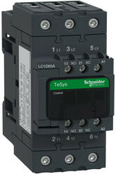 Schneider Electric, TeSys D Everlink, LC1D65AT7, Mágneskapcsoló, 30kW/65A (400V, AC3), 480V AC 50/60 Hz vezerlés, 1Z+1Ny, csavaros csatlakozás, TeSys D Everlink (Schneider LC1D65AT7) (LC1D65AT7)