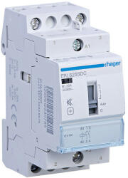  Hager ERD625SDC Csendes mágneskapcsoló, 2Z, 25A, 24V DC, I-0-II, moduláris, növelt kapcs. telj (ERD625SDC)