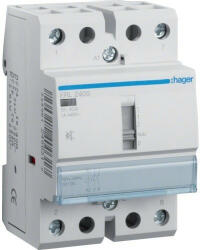  Hager Csendes moduláris kontaktor 40A, kézi kapcsolással, 2 Záró érintkező, 12V AC/DC 50 Hz (Hager ERL240S) (ERL240S)