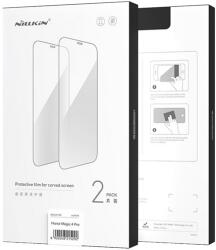 Nillkin képernyővédő fólia 2db (3D full cover, íves, karcálló, 0.33mm, 9H + felhelyezést segítő keret) FEKETE Xiaomi 13 Lite (GP-139237)