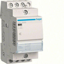  Hager Csendes moduláris kontaktor 25A, 3 Záró érintkező, 230V AC 50 Hz (Hager ESC325S) (ESC325S)