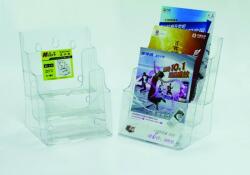 Kejea Display plastic pentru brosuri, de birou/perete, 3 x A5, KEJEA - transparent (KJ-K-181) - officeclass