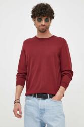 HUGO BOSS gyapjú pulóver könnyű, férfi, bordó - burgundia S