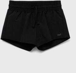 Abercrombie & Fitch gyerek rövidnadrág fekete, sima, állítható derekú - fekete 150/157 - answear - 5 505 Ft