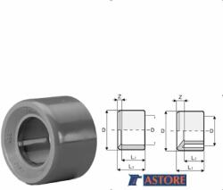Astore PVC rövid szűkítő R 050/32