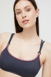 Tommy Hilfiger bikini felső sötétkék, puha kosaras - sötétkék XS