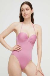 Max Mara Beachwear egyrészes fürdőruha rózsaszín, merevített kosaras - rózsaszín L