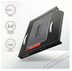 AXAGON RSS-CD12 2, 5" SATA SSD/HDD caddy optikai meghajtó beépítő keret - digitalko