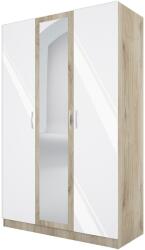 IRIM Arizona Gardróbszekrény, 120x52, 5x191 cm, Sonoma tölgy/Fényes fehér