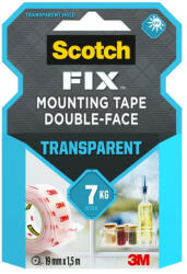 3M Banda dublu adeziva transparenta pentru montare Scotch-Fix, 19 mm x 1.5 m (SD-BAD085)