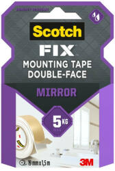 3M Bandă dublu adezivă montare oglinzi, 19 mm x 1.5 m, Scotch-Fix (BAD086)