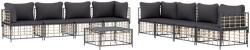 vidaXL Set mobilier de grădină cu perne, 9 piese, antracit, poliratan (3186709)
