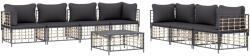 vidaXL Set mobilier de grădină cu perne, 8 piese, antracit, poliratan (3186707)