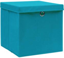 vidaXL Cutii depozitare cu capace, 10 buc. , albastru, 28x28x28 cm (325234)