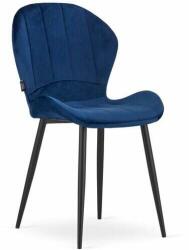 ARTOOL Skandináv stílusú szék, Artool, Terni, bársony, fém, tengerészkék (ART-3554_1)