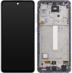 Samsung Piese si componente Display cu Touchscreen Samsung Galaxy A52 5G A526 / A52 A525, cu Rama, Violet, Service Pack GH82-25524C (GH82-25602C) - pcone