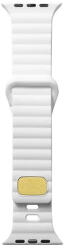 Apple Watch Series 42MM, 44MM, 45MM vízálló szilikon sport óraszíj, fehér
