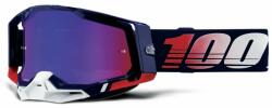 100% - Racecraft Republic Cross szemüveg - Piros-kék tükrös plexivel