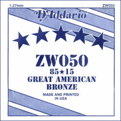 D'ADDARIO ZW050 különálló akusztikus gitárhúr, 85/15 great american bronze, wound 050